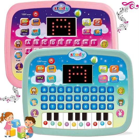 Kids’ Early Learning Tablet Toy with LED Screen – Educational Music & Alphabet Machine (3+ Years)