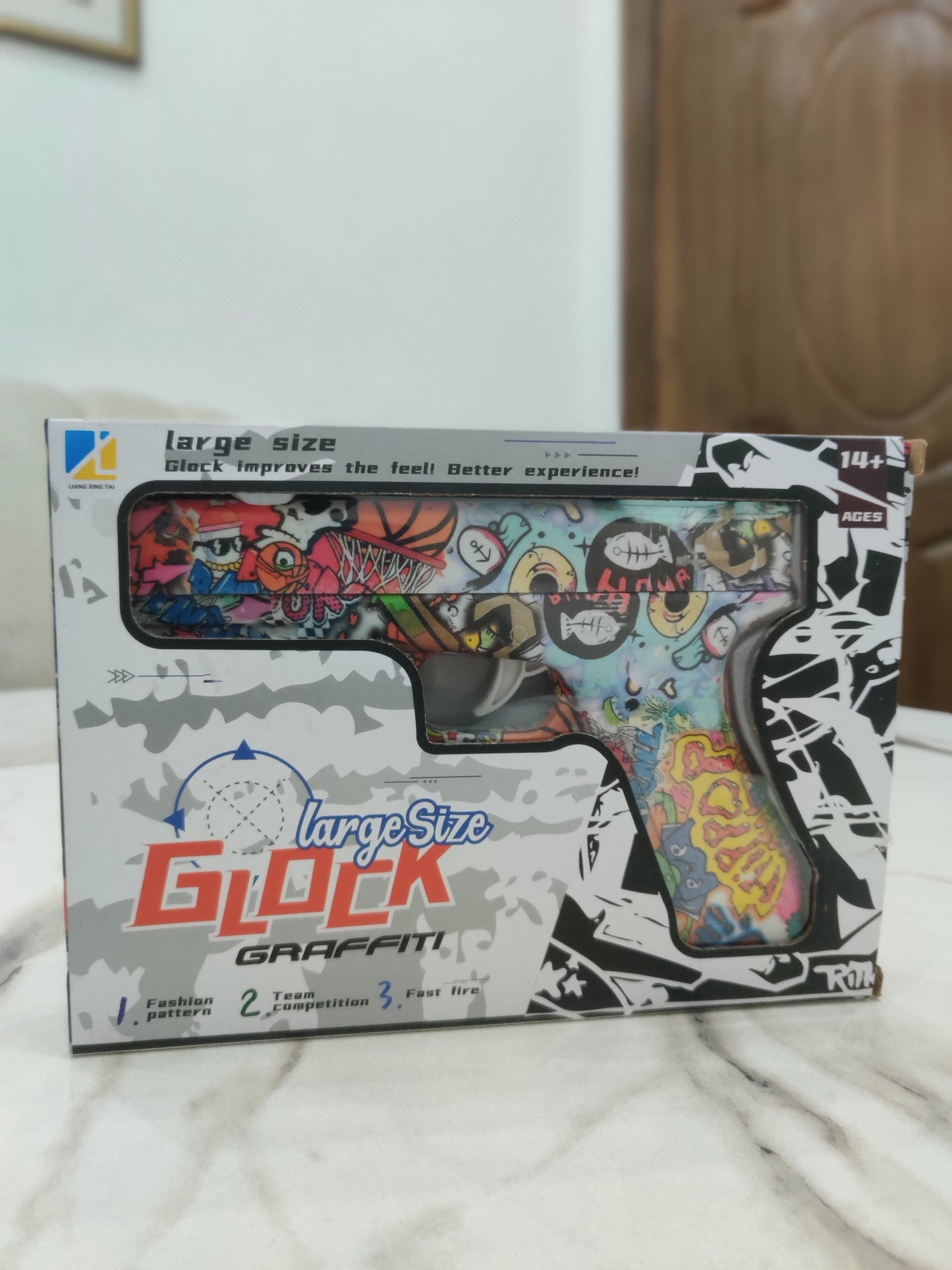 Large Size Graffiti Glock Water Balls Gun – Safe & Fun Outdoor Blaster 🎯💦