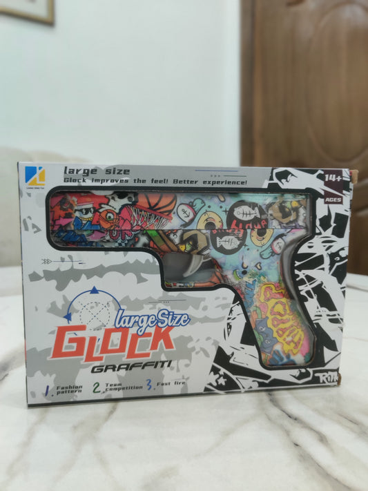 Large Size Graffiti Glock Water Balls Gun – Safe & Fun Outdoor Blaster 🎯💦