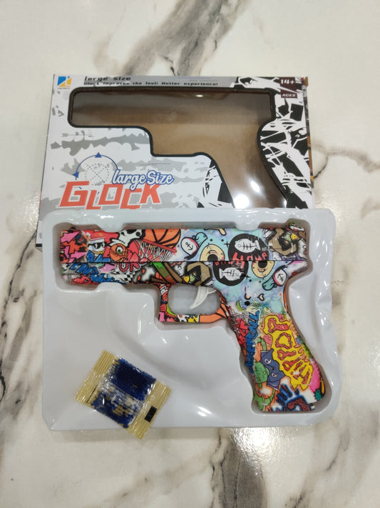 Large Size Graffiti Glock Water Balls Gun – Safe & Fun Outdoor Blaster 🎯💦