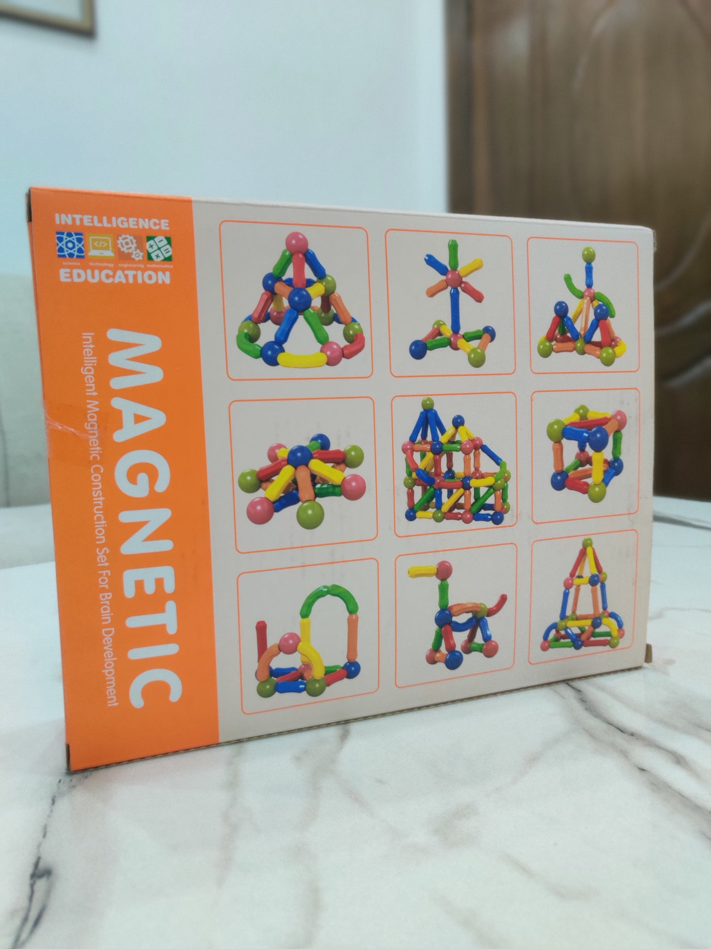 64 Pcs Magnetic Sticks & Balls Building Blocks – Creative STEM Toy for Kids