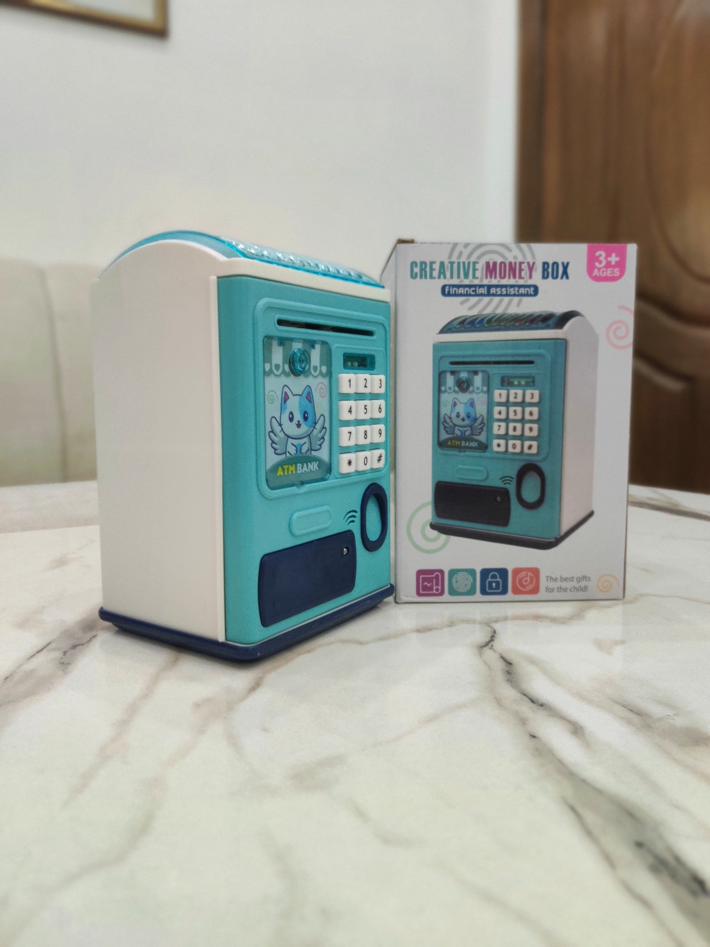 Creative Money Saving Box With Password Protection/Fingerprint For Kids ( Bachat Bank )