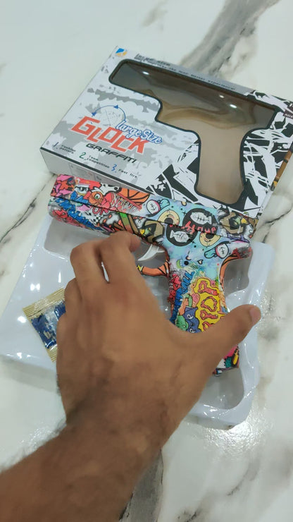 Large Size Graffiti Glock Water Balls Gun – Safe & Fun Outdoor Blaster 🎯💦